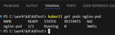 kubectl get pods nginx-pod